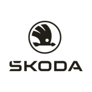 logo skoda noir